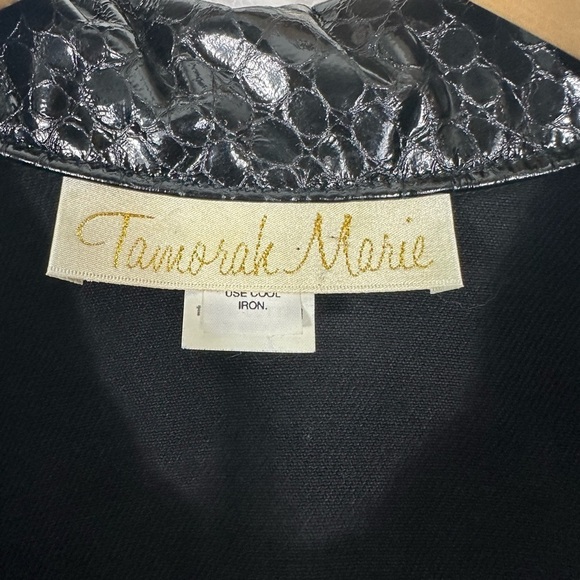 Tamarak Marie Denim Leather Rhinestone Jacket Size Small - Picture 2 of 9
